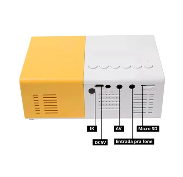 Mini Projetor Portátil Alta Definição HD - Frete Grátis